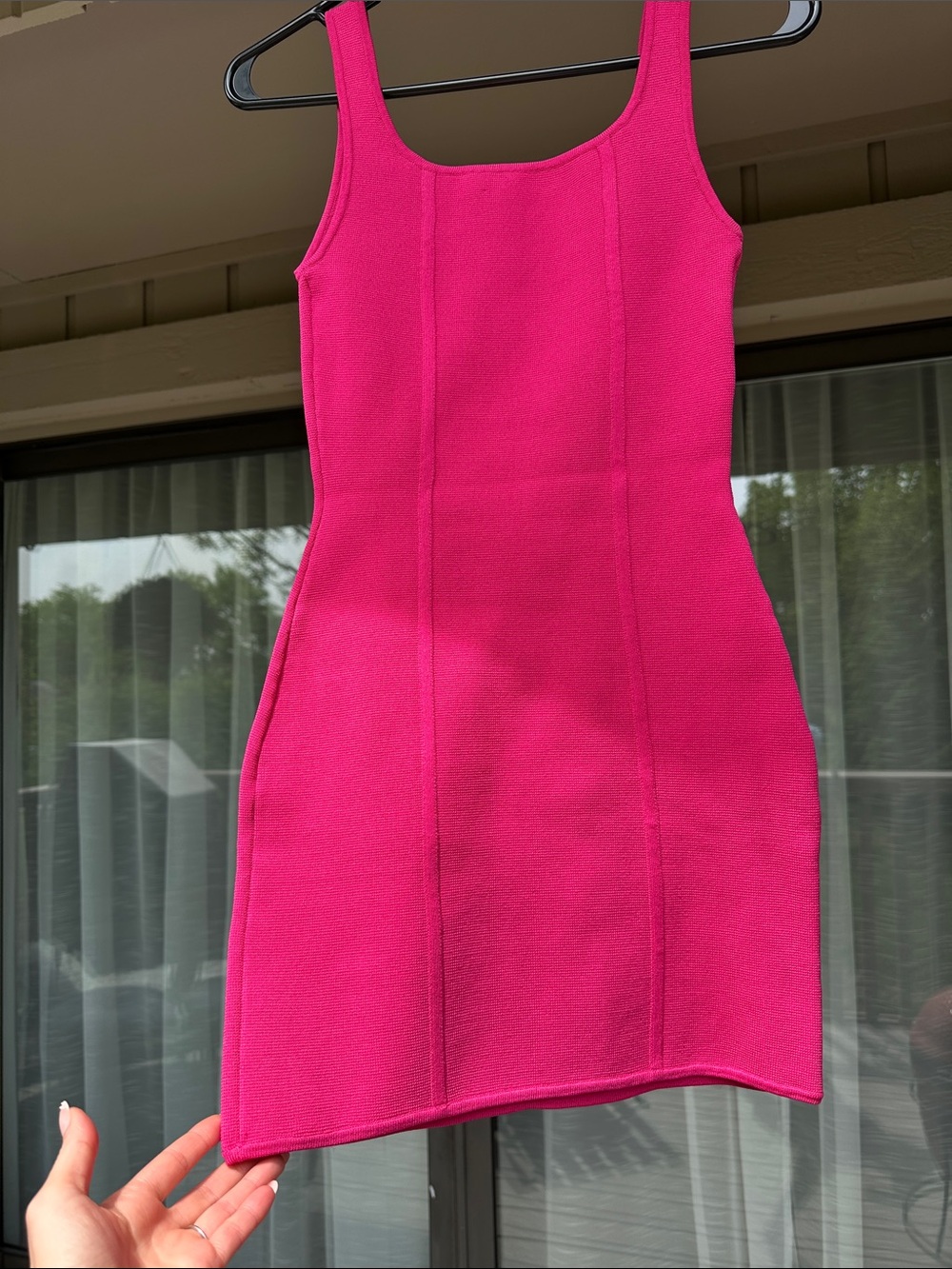 Aritzia Babaton Hot Pink Bandage Mini Dress